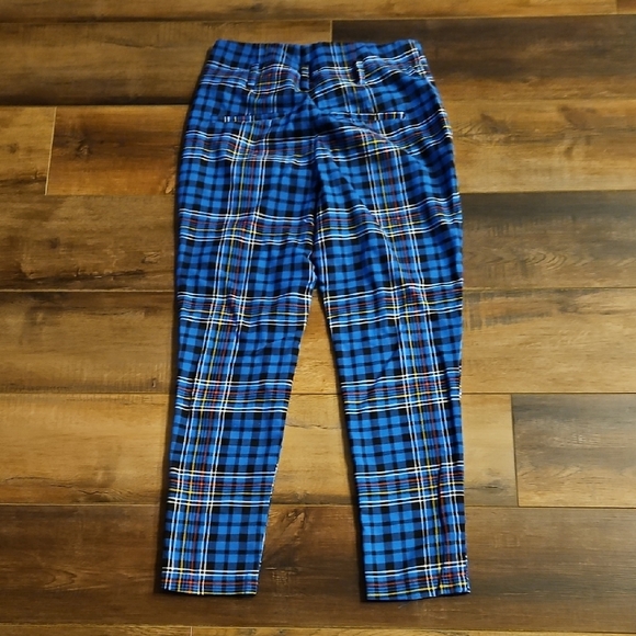 New York And Company Blue Plaid Pants - Picture 3 of 4